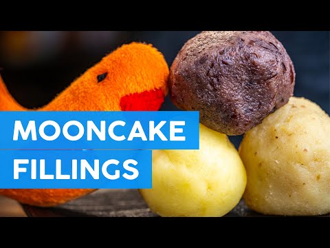 MOONCAKE FILLINGS - bean pastes and lotus seeds!