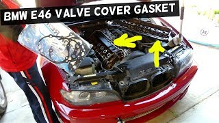 BMW E46 VALVE COVER GASKET REPLACEMENT.Common Oil Leak Fix.