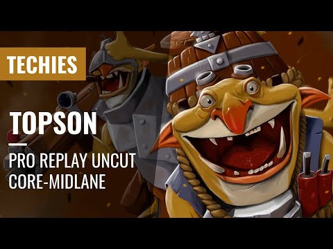 Techies CORE MIDLANE TOPSON Replay DOTA2 UNCUT 7.26C