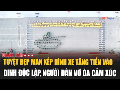 Tuyệt đẹp màn xếp hình xe tăng tiến vào Dinh Độc Lập, người dân vỡ òa cảm xúc