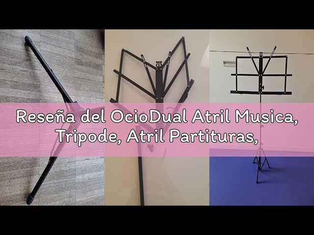Vídeo relacionado con OcioDual Atril Musica, Tripode, Atril Partituras, Soporte Portatil, Plegable con Bolsa de Transporte, Orquesta, Faristol, Altura Ajustable Regulable, Extensible, Soporte para Libros