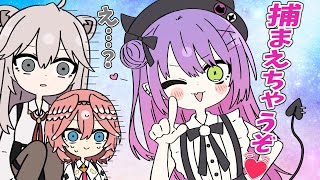 【手描き】ぶりっ子したら場が凍り付いたトワ様【ホロライブ/常闇トワ/獅白ぼたん/鷹嶺ルイ/切り抜き漫画】