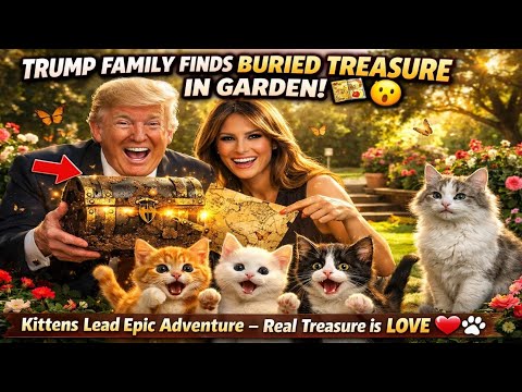 Trump e Melania si uniscono ai gattini in un'epica caccia al tesoro in giardino: un'avventura com...