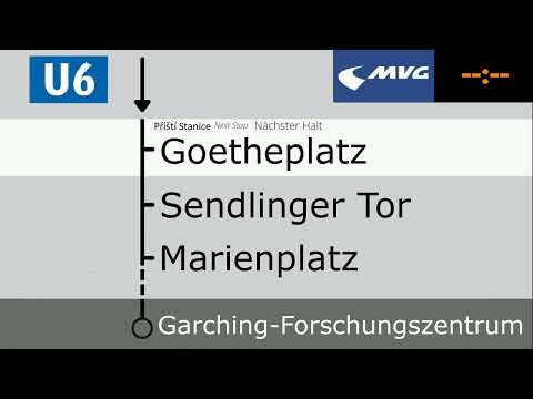 [U-Bahn München] Ansagen der U6 Klinikum Großhadern - Garching-Forschungszentrum