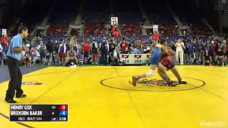 113 Champ. Round 2 - Brenden Baker (Iowa) vs. Henry Cox (Oregon)
