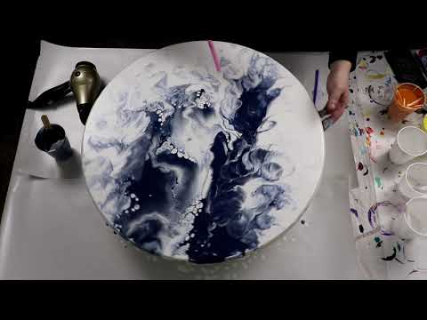 (385) Simple Yet Beautiful 2 Color Dutch Pour! Fluid Art Painting Technique