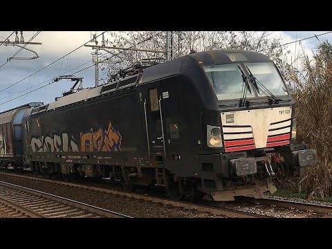 INCROCIO PERFETTO TRA L’ INTERCITY SUN 609 E LA VECTRON E191.028 CON IL MRS 58302!