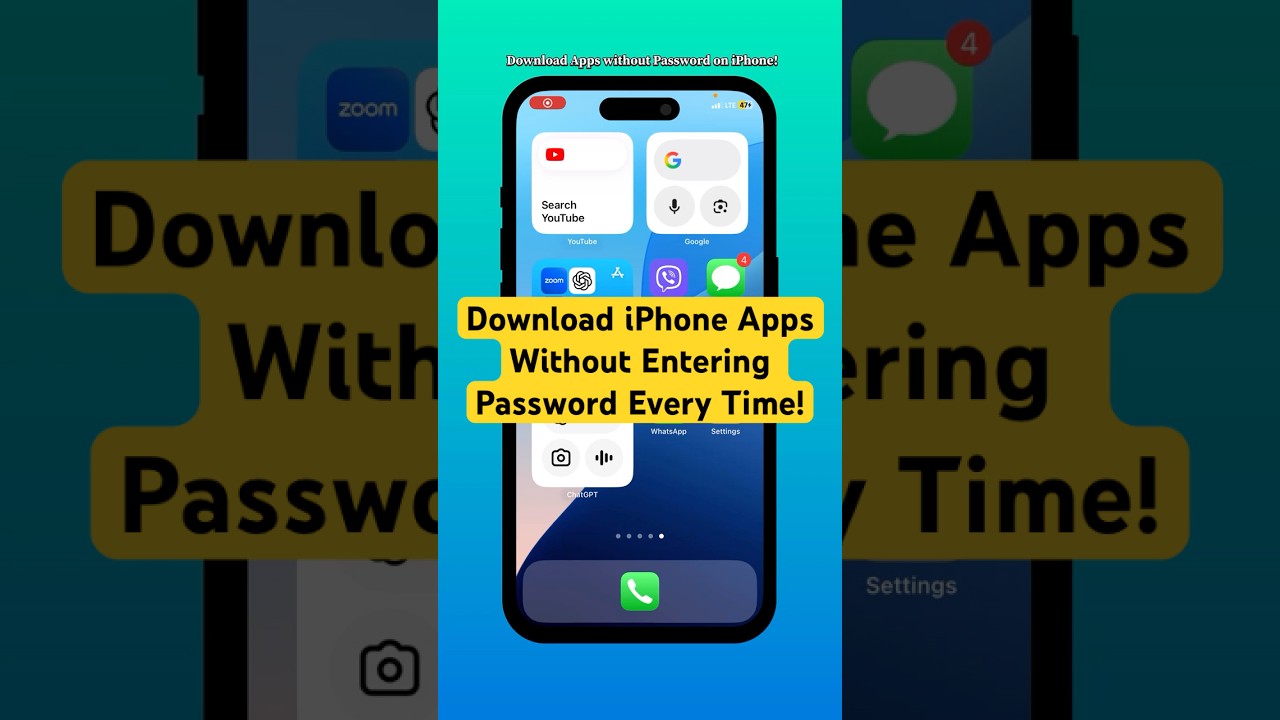Download iPhone Apps Without Entering Password Every Time! #shorts #iphone