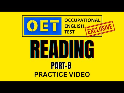OET Reading Part B Sample for Nurses | OET 2.0 Online Classroom