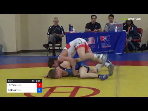 2018 Marine Corps US Open/UWW Junior Freestyle 61 Con 4 - Gabriel Tagg (Unat) Vs. Derek Spann (Bul