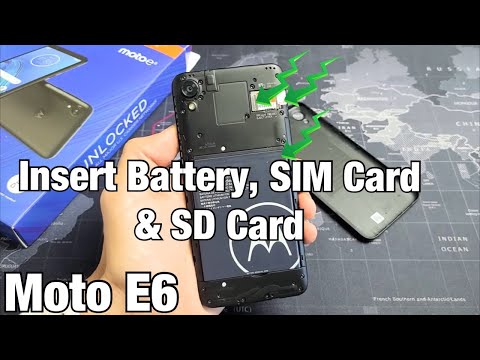 Moto E6: How to Insert Battery, SIM Card & SD Card