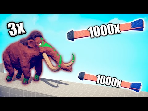 3x ZOMBIE MAMMOTH vs 1000x OVERPOWERED UNITS - TABS | Totally Accurate Battle Simulator 2025
