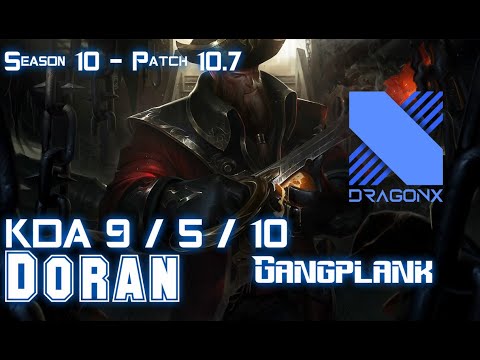 DRX Doran GANGPLANK vs MODEKAISER Top - Patch 10.7 KR Ranked