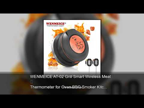 WENMEICE AT-02 Grill Smart Wireless Meat Thermometer for Oven BBQ Smoker Kitchen Digital Blueto