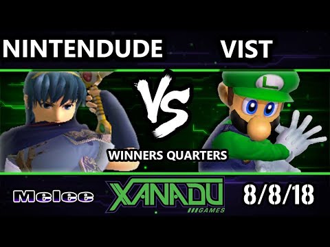 S@X 262 SSBM - Nintendude (Marth) Vs. Vist (Luigi) Smash Melee Winners Quarters