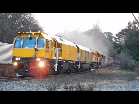 ARTC/LORAM Rail Grinder grinding in the Hills: Rail Action in the Adelaide Hills - 24/06/2020
