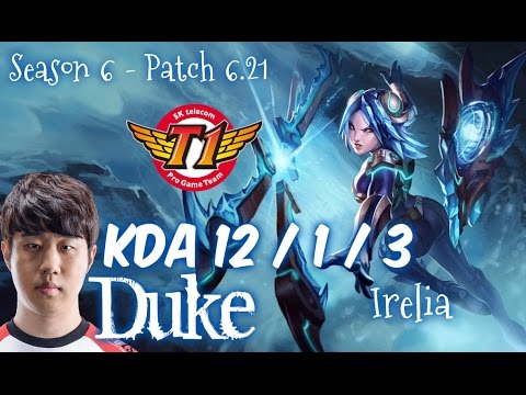 SKT Duke IRELIA vs SKT Bengi KENNEN Top - Patch 6.21 NA Ranked