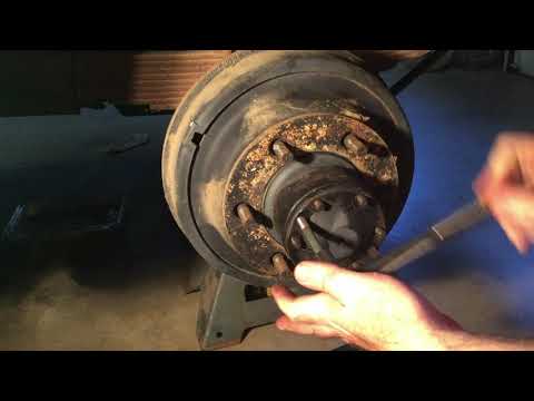 How to remove the rear drum brakes on an full floating axle: Part 1