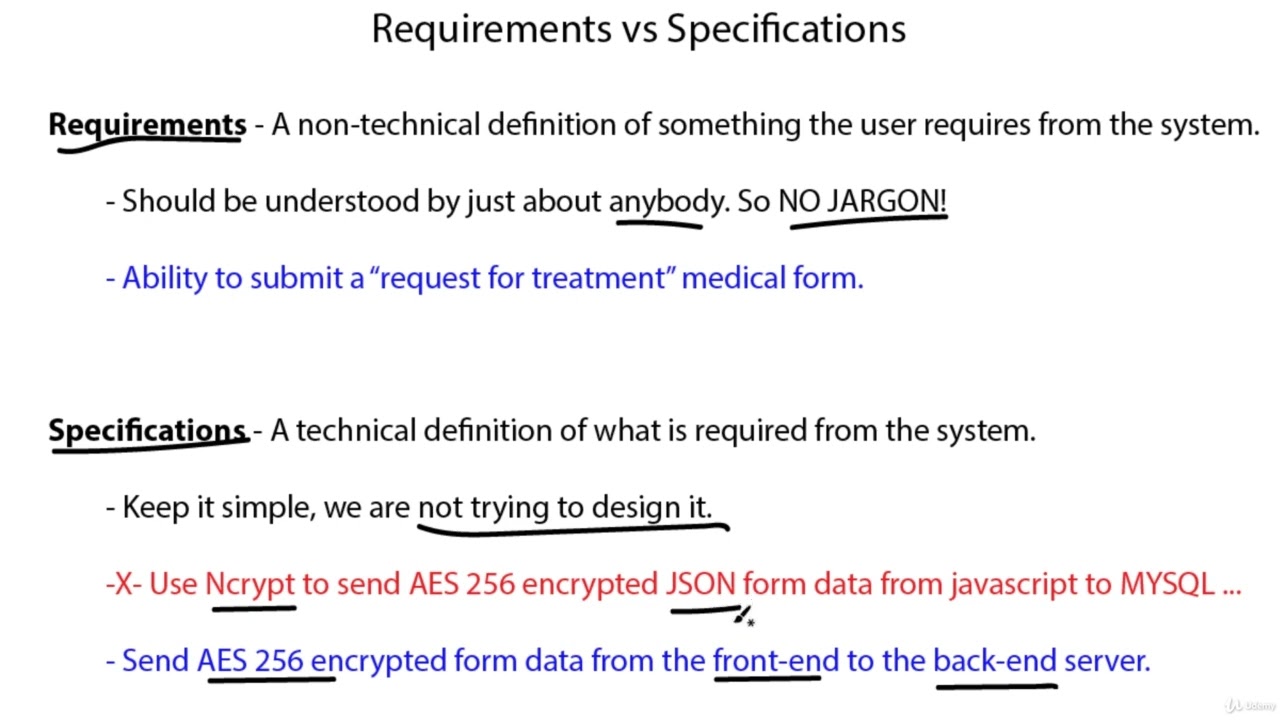 2  Requirements vs Specifications