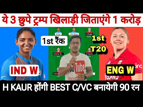 IND W vs ENG W  Dream11 Prediction, India Women vs England Women Dream11 Team,ind w vs eng w 1st t20