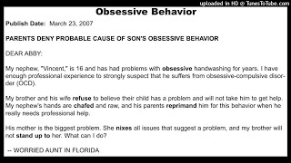 Obsessive Behavior Audio