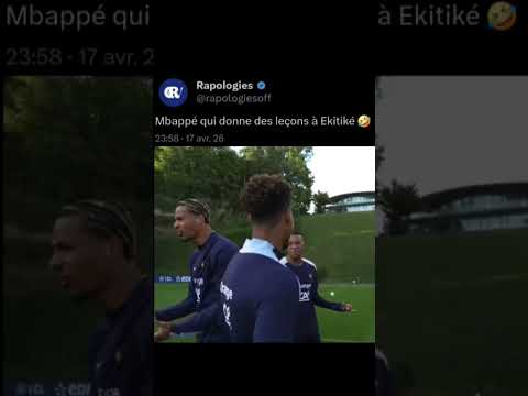 Mbappé qui donne des leçons à Ekitiké 🤣 #mbappe #edf #psg #foot #short