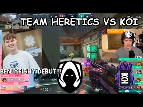 Sliggy reacts to Team Heretics vs KOI, Benjyfishy makes his DEBUT IN TIER 1