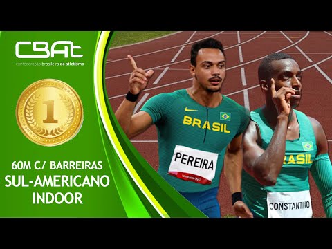 Rafael Pereira e Gabriel Constantino brilham nos 60m c/ barreiras do Sul-americano Indoor