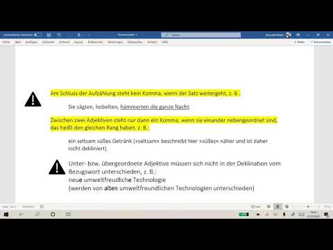 Kommasetzung I - Aufzählungen