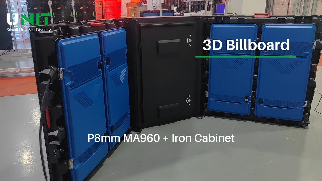 Outdoor 3D LED Billboard - P8mm MA960*960mm + 960*960mm Iron Cabinet