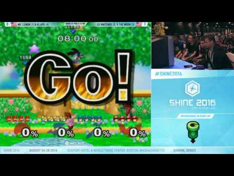 Shine 2016 SSBM - Mr. Lemon & Klaps Vs. DJ Nintendo & The Moon - Melee Doubles
