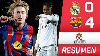 BARCELONA no tuvo piedad, APLASTÓ a REAL MADRID 4-0 y avanzó a semi en EL CLÁSICO | Copa de la Reina