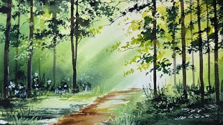 The Secret to Painting Light Through Trees / Step-by-step tutorial 