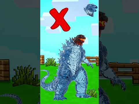 Help Fire Godzilla vs Space Godzilla Find Their Missing Heads! #shorts #godzilla