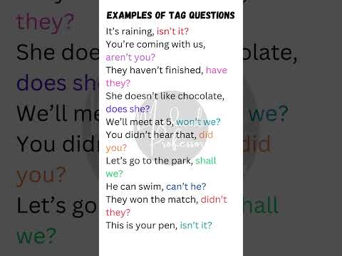 Tag Questions Explained with Examples | Boost Your English Grammar Skills | Examples of Tag Question