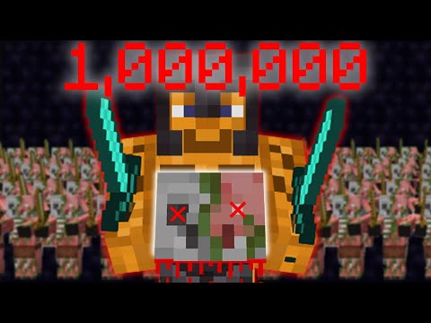 Minecraft Insanity: 1M Zombie Pigmen Slaughter in Hardcore!