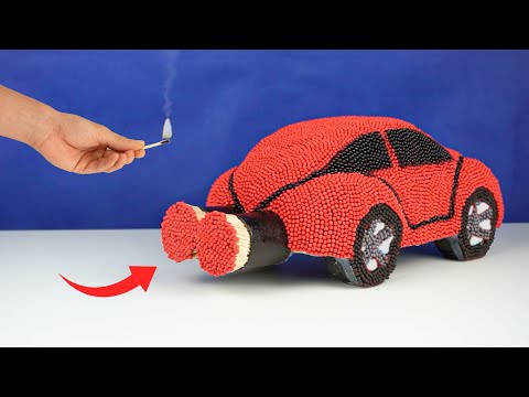 I Built a Matchstick Car with 100,000 Matches