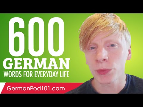 600 German Words for Everyday Life - Basic Vocabulary #30