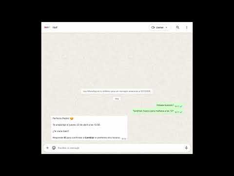 Demo agente citas WhatsApp