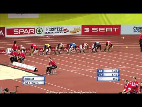 European Indoor Championships Prague - Julian Reus 6.62 - Men's 60 Metres Heat 5