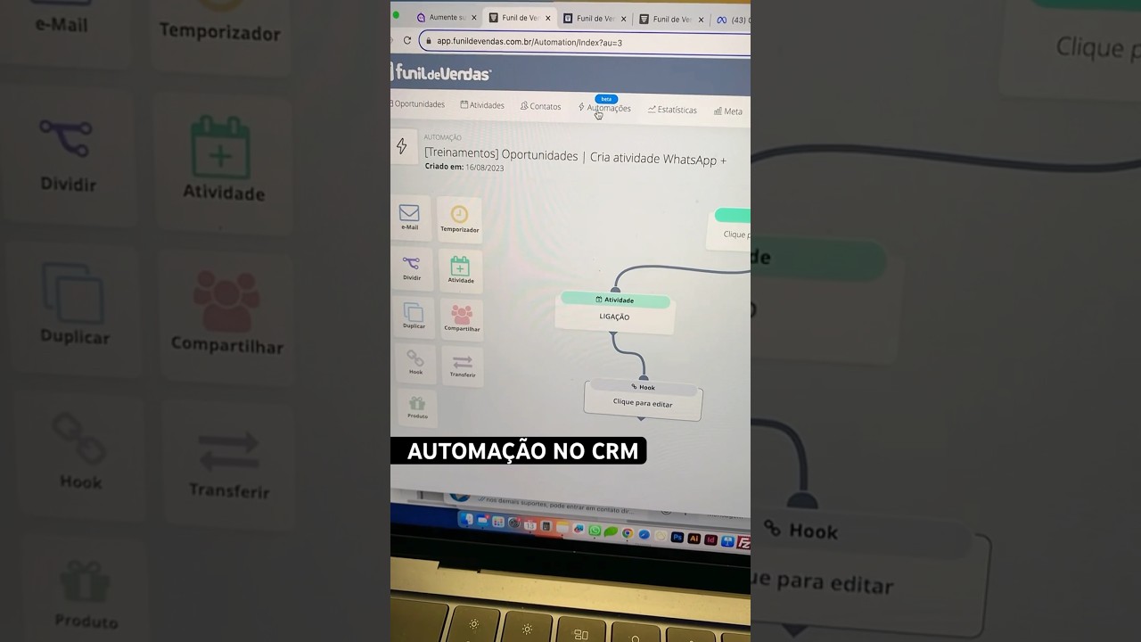 Automação no Funil de Vendas CRM 🤯 #funildevendas #automação #crm #whatsapp