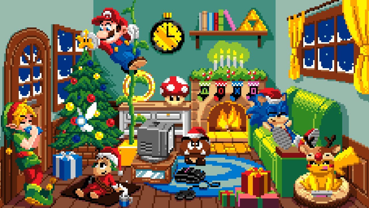 🎄🔴 Christmas Video Game Lofi Radio [24/7] 🎮 Xmas & Winter themed remixes to work, study and game to
