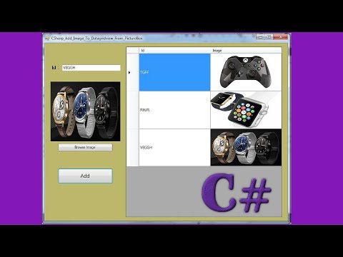 C# Tutorial - How To Add Image To DataGridView From PictureBox In C# [ With Source Code ] Video