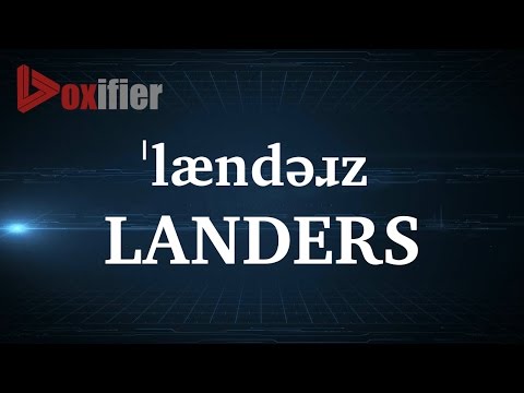 How to Pronunce Landers in English - Voxifier.com