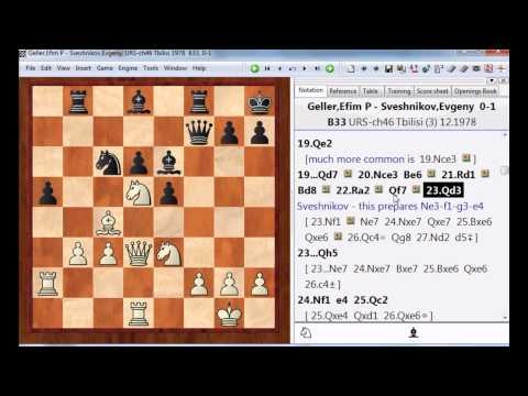 Learning from Chess Grandmasters - Sicilian Strategy - Geller - Sveshnikov - blunder in time trouble