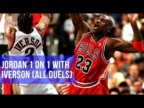 Michael Jordan 1 on 1 with Allen Iverson [ALL DUELS]
