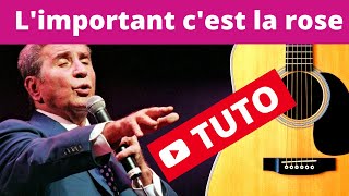 L'important c'est la rose - Gilbert Becaud [Tuto guitare facile Terafab]
