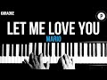Mario - Let Me Love You Karaoke SLOWER Acoustic Piano Instrumental Cover Lyrics