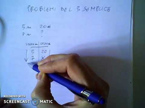Problemi del tre semplice - scuola media
