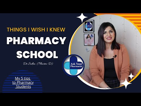 Things I wish I knew I pharmacy school | My 5 tips to the pharmacy school students